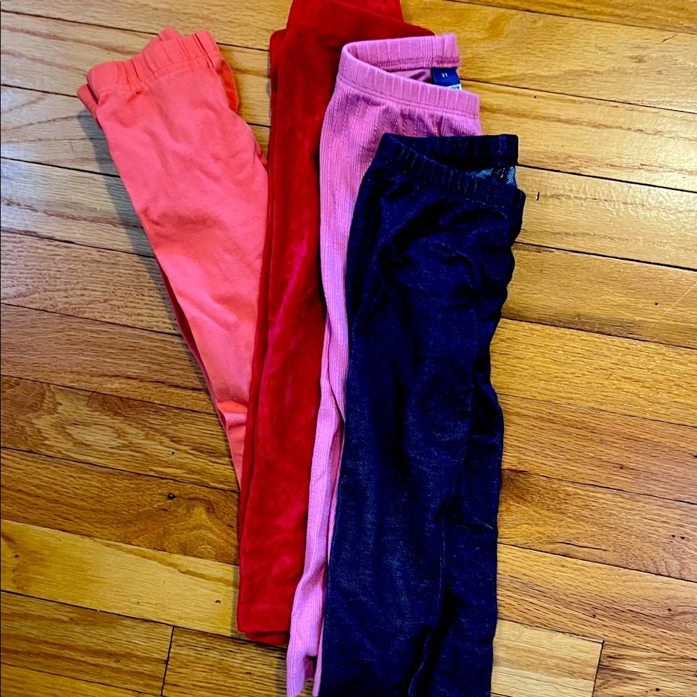 Kids Colorful Leggings Set 2 Hanna Andersson 2 Okd Navy 3t
